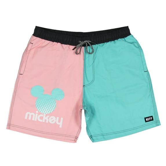 Neff Disney Men's Mickey Mouse Pastel Hot Tub Board Shorts for Swimming