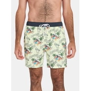 Men's and Big Men's Mickey Mouse Print Swim Trunks, Sizes S-3XL