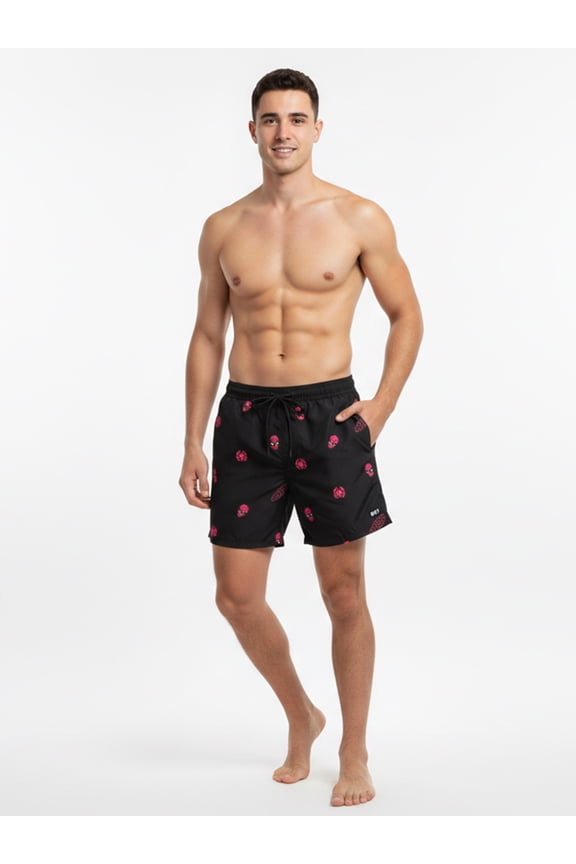 Men's and Big Men's Spider-Man Print Swim Trunks, Sizes S-3XL