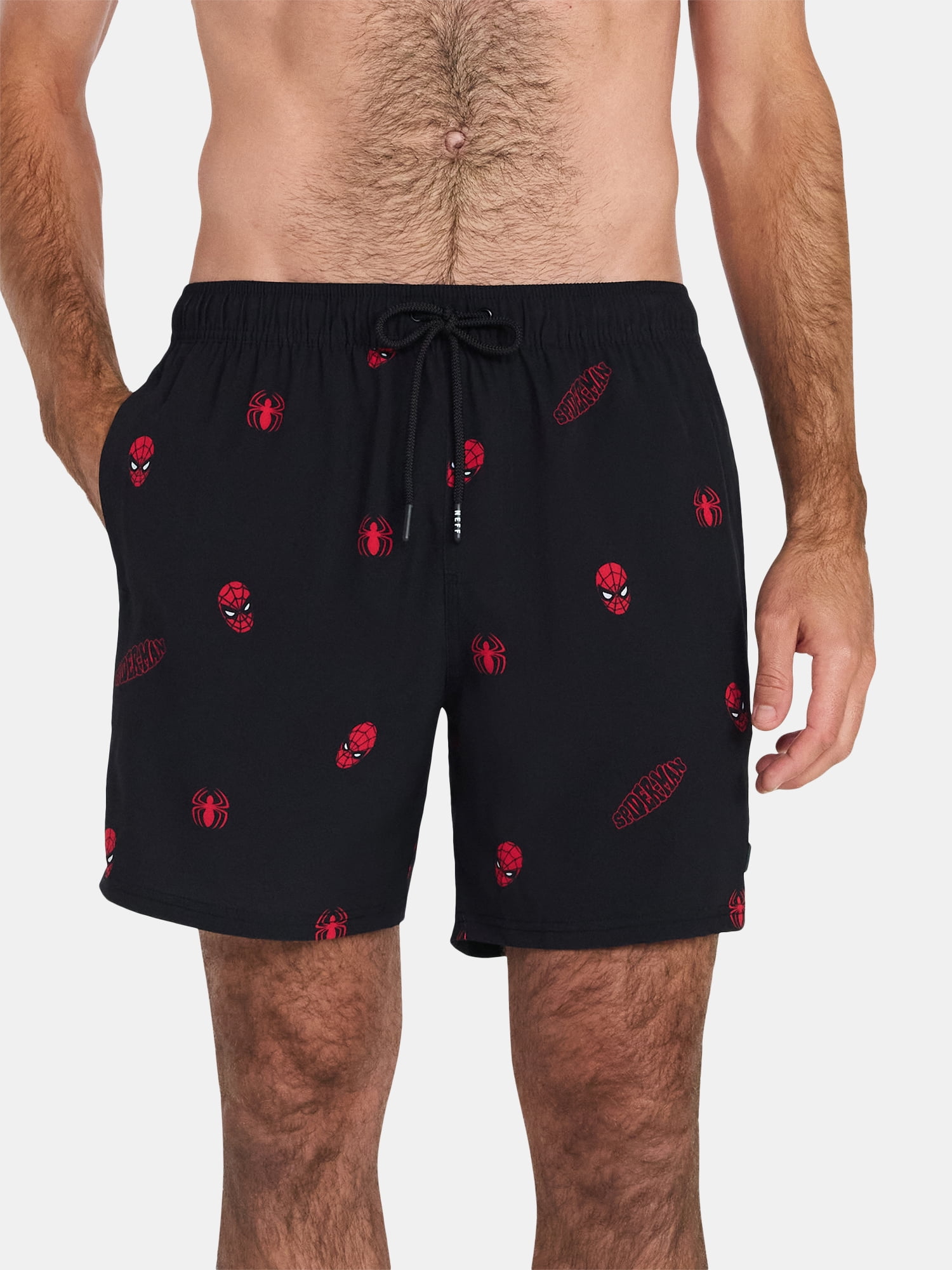 Neff Men's and Big Men's Spider-Man Print Swim Trunks, Sizes S-3XL