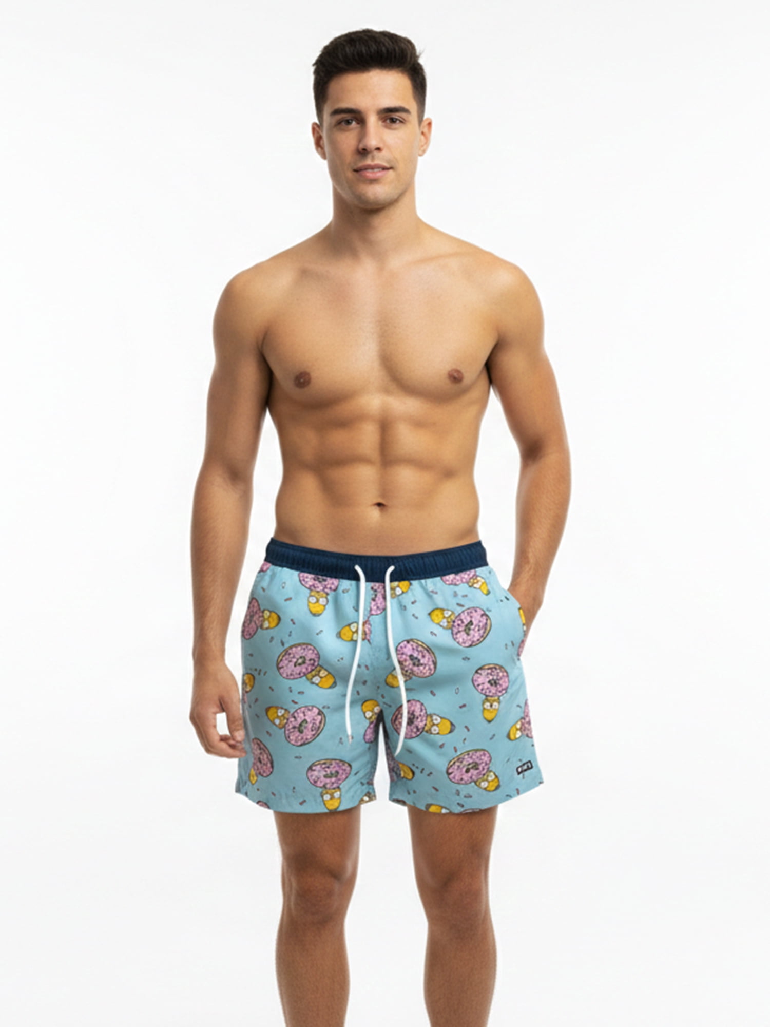 Neff Men's and Big Men's The Simpsons Print Swim Trunks, Sizes S-3XL