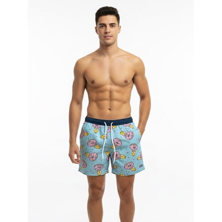 NEFF Men's and Big Men's The Simpsons Print Swim Trunks, Sizes S-3XL