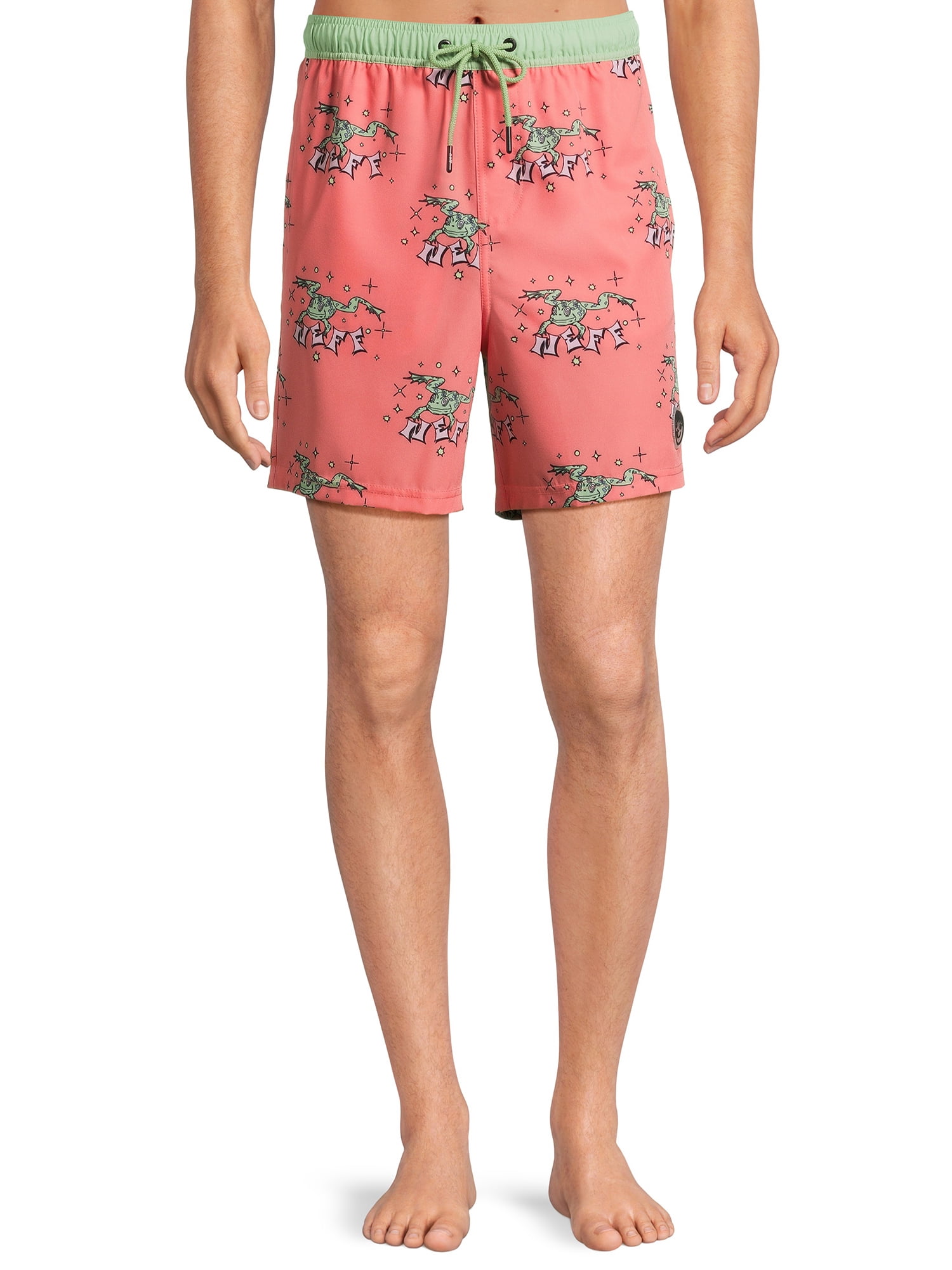 Neff Men's Frog Leap Graphic Swim Shorts, Sizes SXL