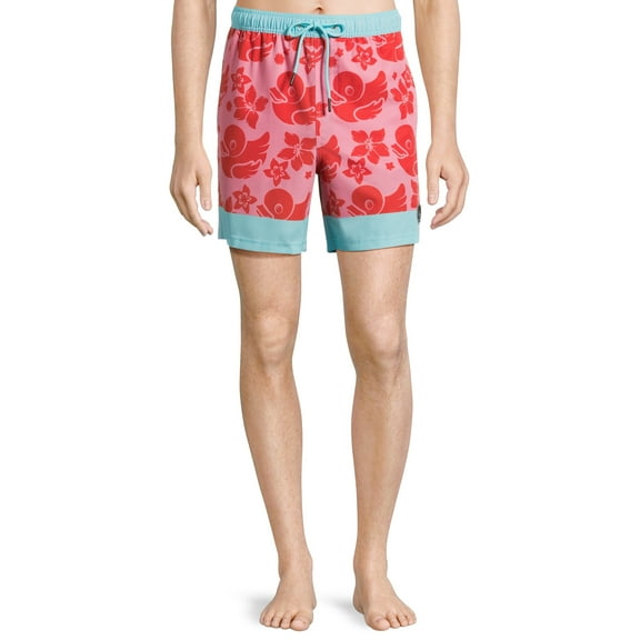Neff Men's Novelty Print Swim Trunks with Stretch, 7" Inseam, Sizes S-XL