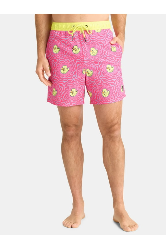 Men's & Big Men's Graphic Swim Trunks, Sizes S-3XL