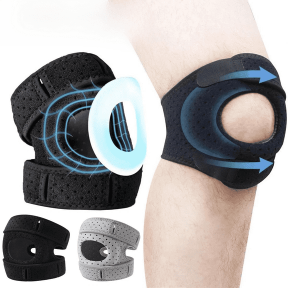 Neflaca Knee Brace for Men Women , Support Neoprene Patella Stabilizing Compression Straps Adjustable,Perfect for Injury Recovery, Running, Workout,Jumper