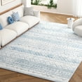 thumbnail image 1 of Nefoso 5ft x 8ft Area Rugs, Washable Area Rugs for Living Room Bedroom Home Decor, Non-Slip Carpet, Bohemian Geometric, Blue, 1 of 5