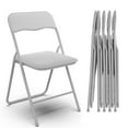 thumbnail image 1 of Nefoso 6 Pack Folding Chair with Padded Seats, Portable Metal Foldable Chair for Office Wedding Party, 250lbs Capacity(Gray), 1 of 10