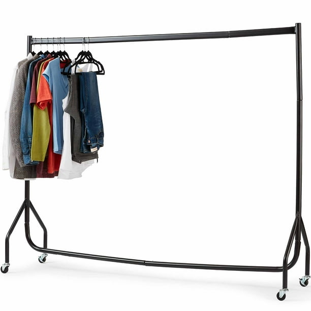 Nefoso Clothing Garment Rack,Heavy Duty Clothes Rack with 4 Universal
