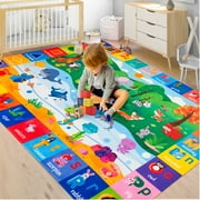 Nefoso Kids Play Rug, Kids Play Mat Dinosaur Land 3ft x 5ft Area Rug for Indoor, Age Group 3+