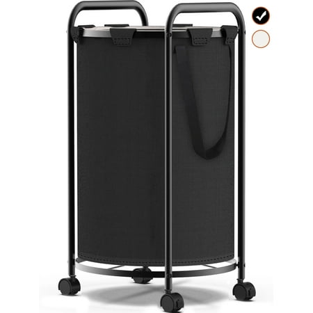 Nefoso 90L Rolling Laundry Hamper – 4-Wheel Steel Frame & Removable Bag