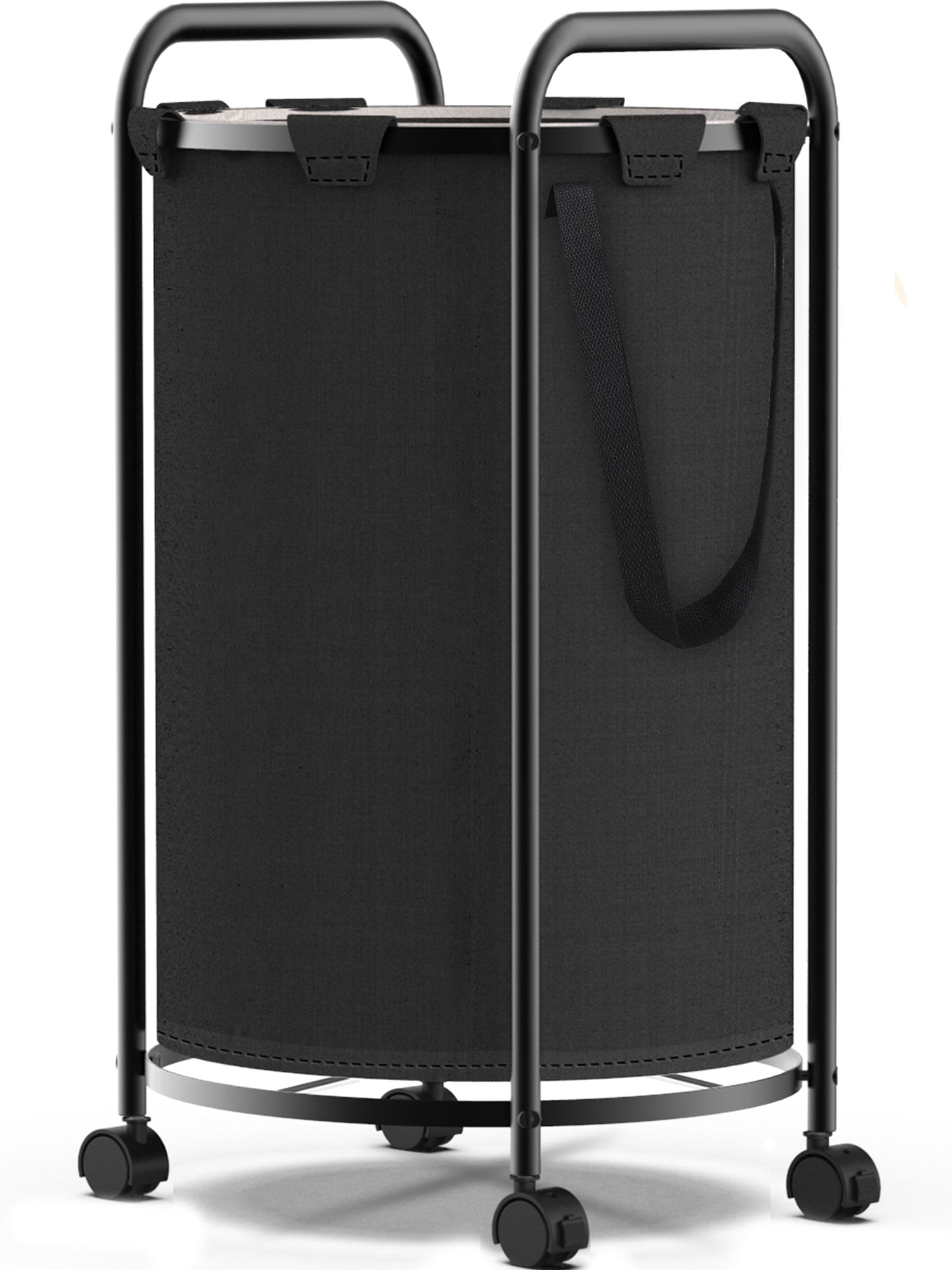 Nefoso Laundry Hamper with 4 Wheels, 90L Rolling Laundry Basket, 600D Oxford Fabric Round Laundry Cart w/ Steel Frame and Removable Laundry Bag (Black) - Walmart.com