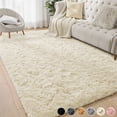 thumbnail image 1 of Nefoso Shag Area Rug, 5ft x 8ft Soft Fluffy Area Rugs for Living Room Bedroom Decor Carpet, Light Yellow, 1 of 10