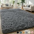 thumbnail image 1 of Nefoso Shag Area Rug, 6ft x 9ft Soft Fluffy Area Rugs for Living Room Bedroom Decor Carpet, Dark Gray, 1 of 10