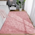 thumbnail image 1 of Nefoso Shag Area Rug, 6ft x 9ft Soft Fluffy Area Rugs for Living Room Bedroom Decor Carpet, Pink, 1 of 2