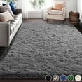 thumbnail image 1 of Nefoso Shag Area Rug, 7ft x 10ft Soft Fluffy Area Rugs for Living Room Bedroom Decor Carpet, Dark Gray, 1 of 6