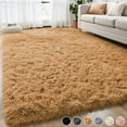 thumbnail image 1 of Nefoso Shag Area Rug, 8ft x 10ft Soft Fluffy Area Rugs for Living Room Bedroom Decor Carpet, Light Brown/Camel, 1 of 10