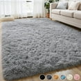 thumbnail image 1 of Nefoso Shag Area Rug, 8ft x 10ft Soft Fluffy Area Rugs for Living Room Bedroom Decor Carpet, Light Gray, 1 of 10