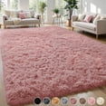 thumbnail image 1 of Nefoso Shag Area Rug, 9ft x 12ft Soft Fluffy Area Rugs for Living Room Bedroom Decor Carpet, Blush Pink/Dusty Rose, 1 of 10