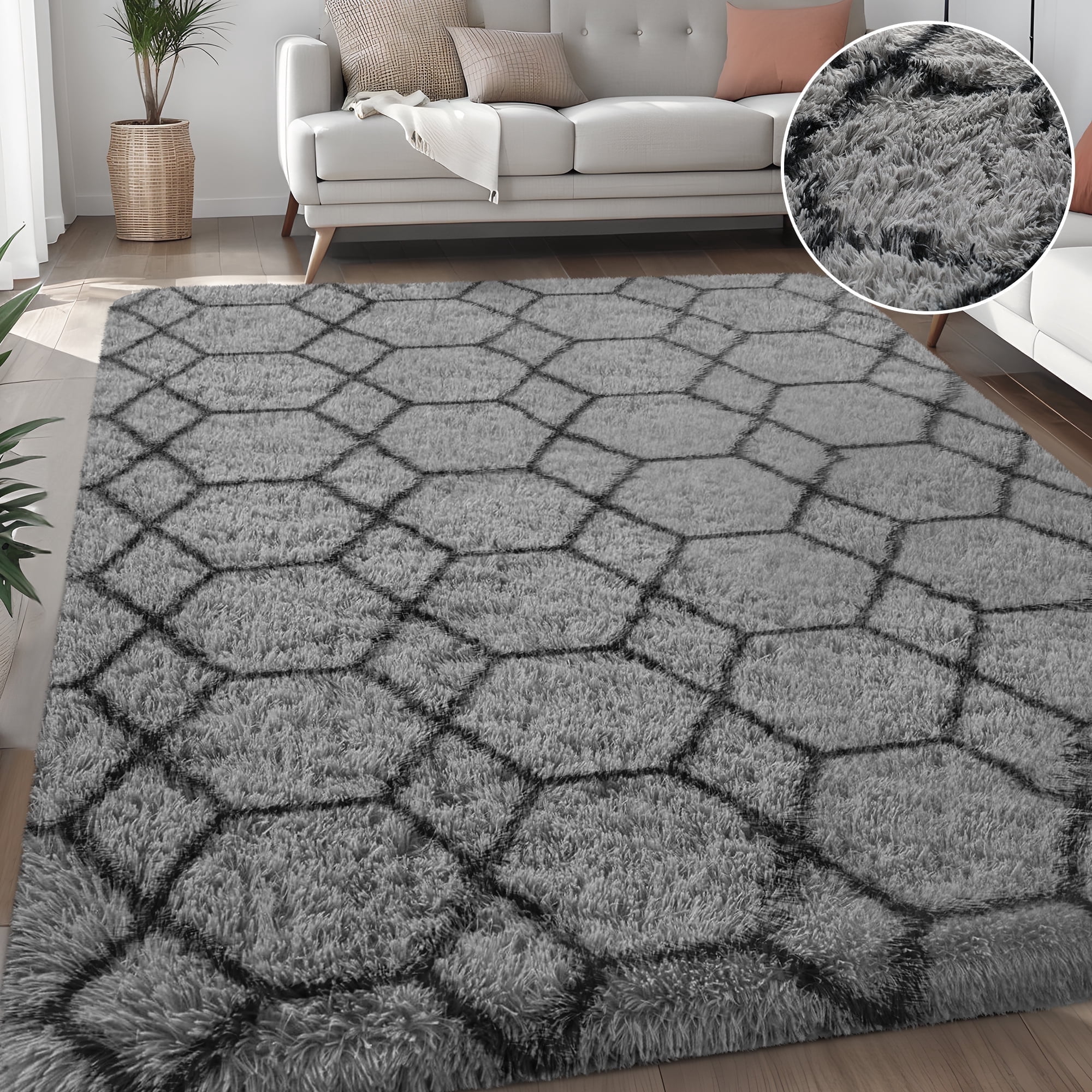 Nefoso 8ft x 10ft Low Pile Area Rug