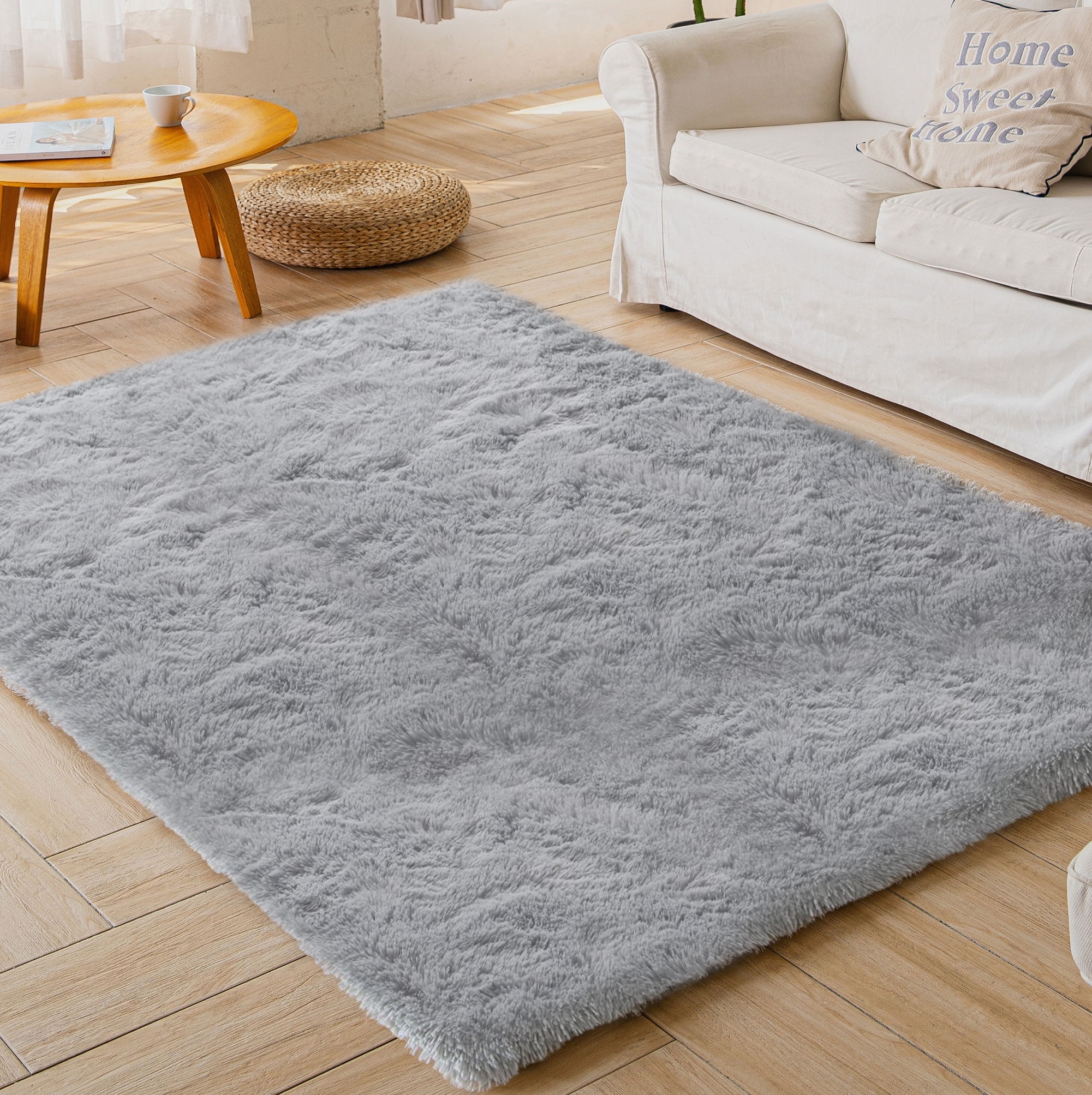 Hotsell Tie-Dyed Light Grey Upgrade Anti-Skid Durable Rectangular Cozy Area Rug, 5x7 Ft