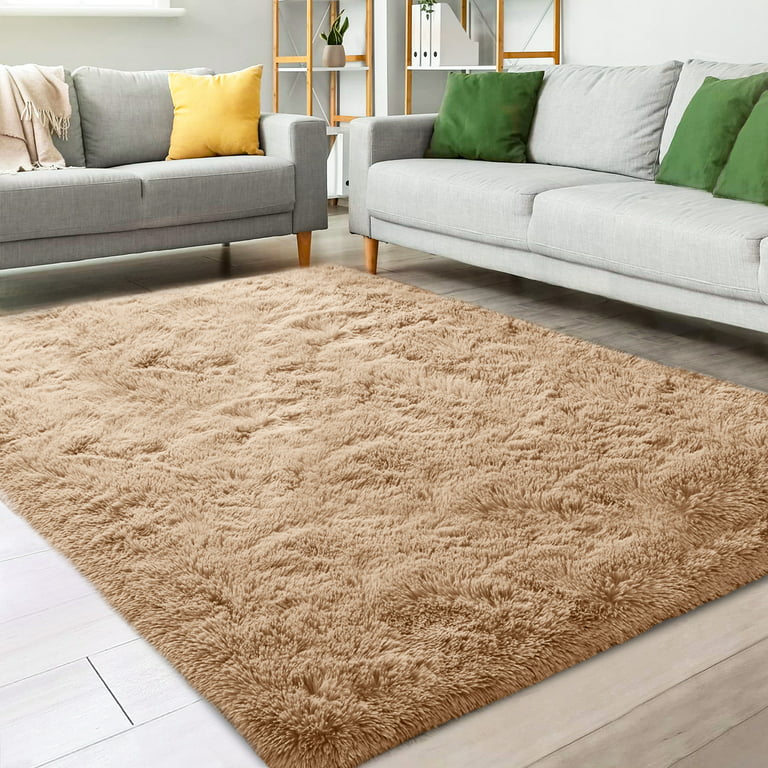 5X8 Area Rugs for Living Room Super Soft Bedroom Rug Fluffy Carpet Natural  Comfy Thick Fur Home Decor Kids Playroom Rugs (Grey, 5x8 Feet)