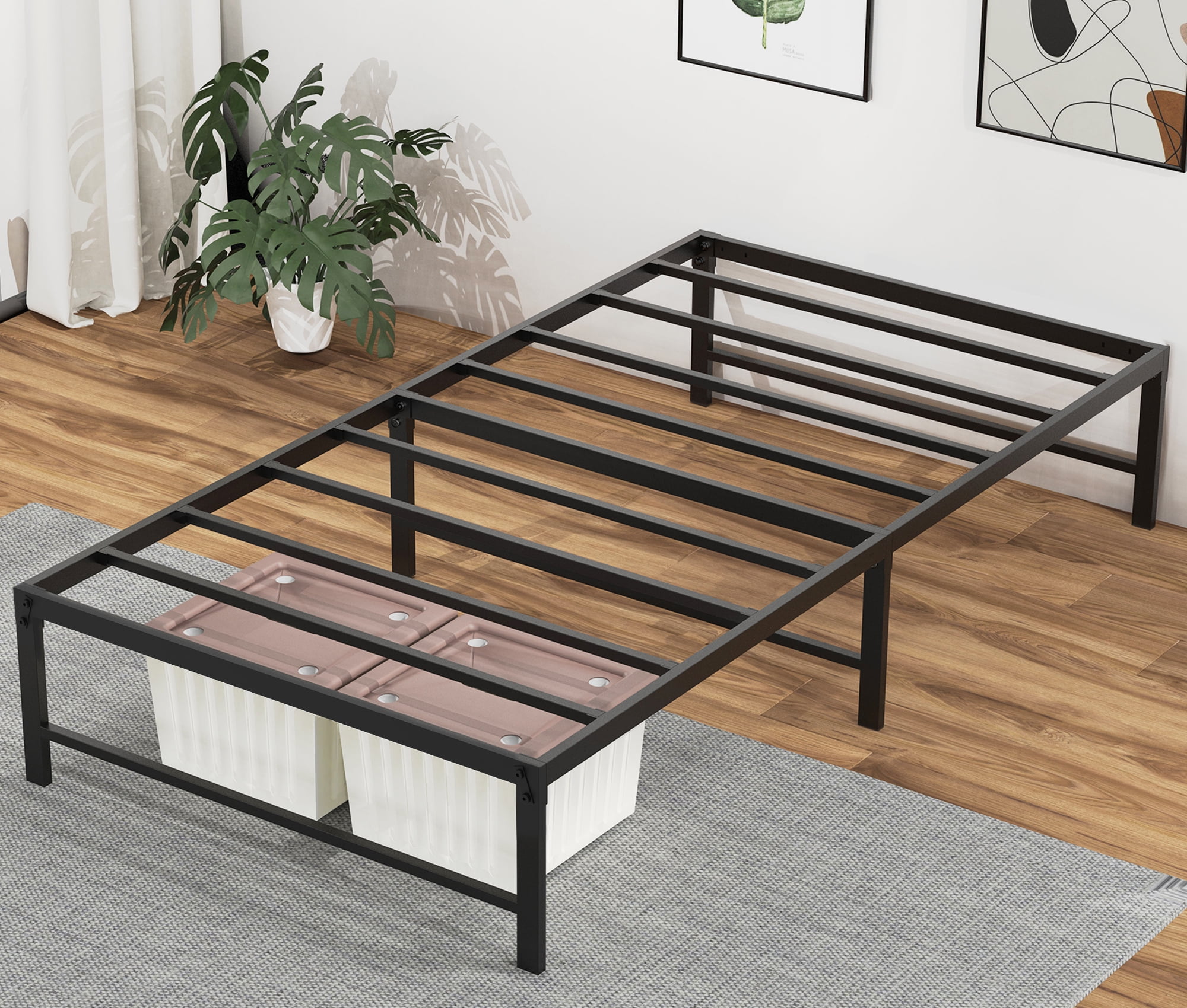 Twin bed 2024 frame walmart