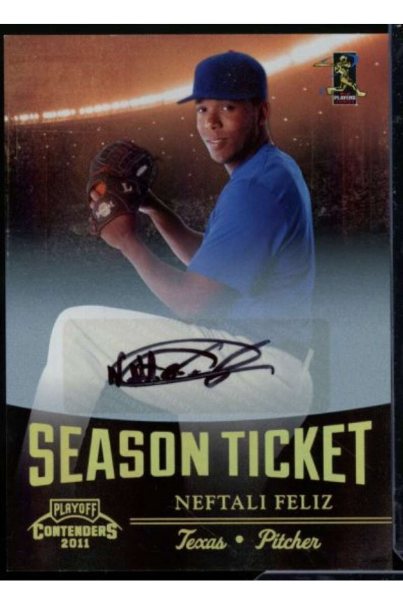 Neftali Feliz Card 2011 Playoff Contenders Season Ticket Autographs #24