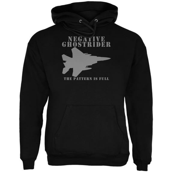 Negative Ghostrider Pattern Is Full Black Adult Hoodie - Small
