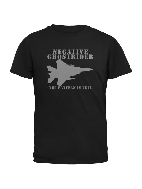 Negative Ghostrider Pattern Is Full Black Adult T-Shirt - X-Large