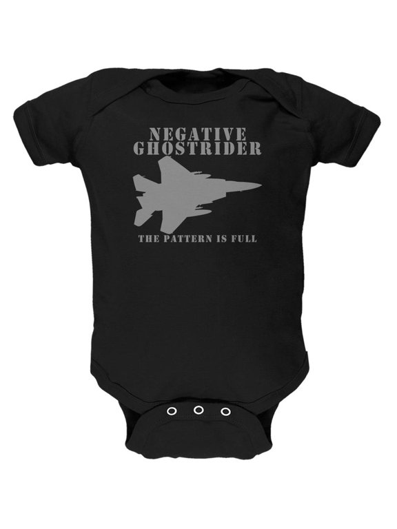 Negative Ghostrider Pattern Is Full Black Soft Baby One Piece - 18-24 months
