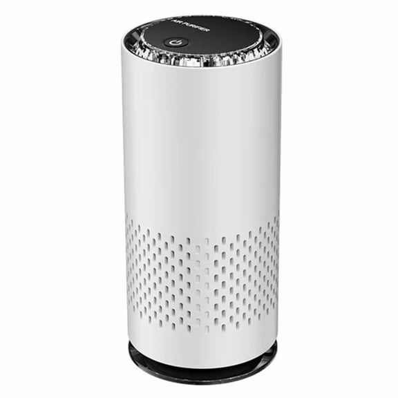 Negative Ion Generator USB Air Purifier with HEPA Filter for Car Smell Formaldehyde Removal Electric Air Freshener White
