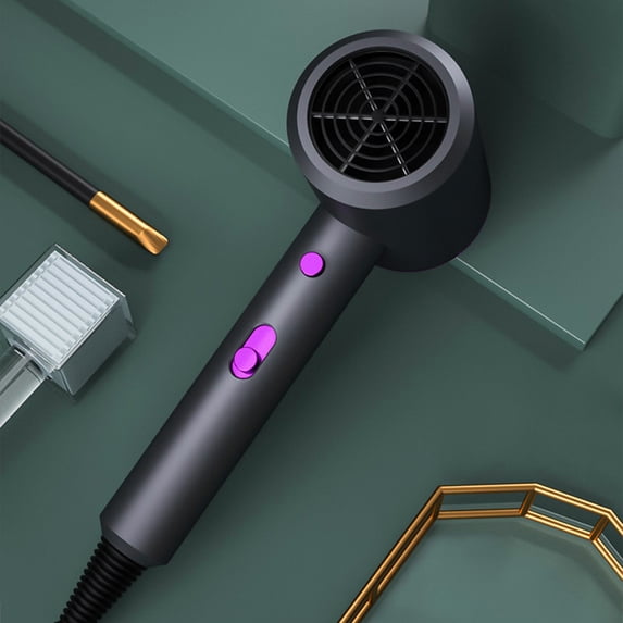 Negative Ion Hair Dryer, Compact Portable Blow Dryer, Fast Drying Hair Styling Tool, Quiet Operation with Diffuser, Home and Travel Use