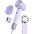 thumbnail image 1 of Negative Ionic Hair Dryer with 110,000 RPM Motor - High-Speed Lightweight Blow Dryer for Travel & Home Use, Fast Drying Low Noise Hair Drier with Nozzle & Diffuser, Purple, 1 of 8