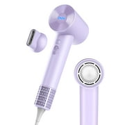 Negative Ionic Hair Dryer with 110,000 RPM Motor - High-Speed Lightweight Blow Dryer for Travel & Home Use, Fast Drying Low Noise Hair Drier with Smooth Nozzle, Purple