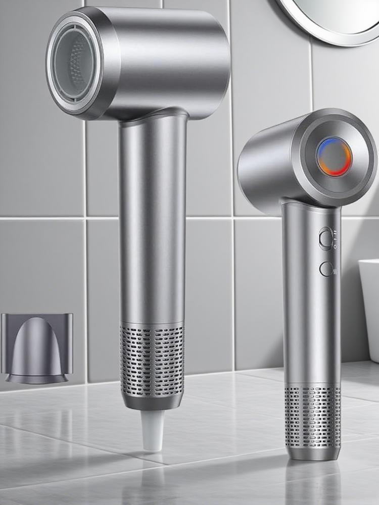 Negative Ionic Hair Dryer, 110000 RPM High-Speed Brushless Motor for Fast Drying, Low Noise with HD Display, Diffuser & Nozzle Included, 4 Temperature & 2 Speed Settings - Blow Dryer