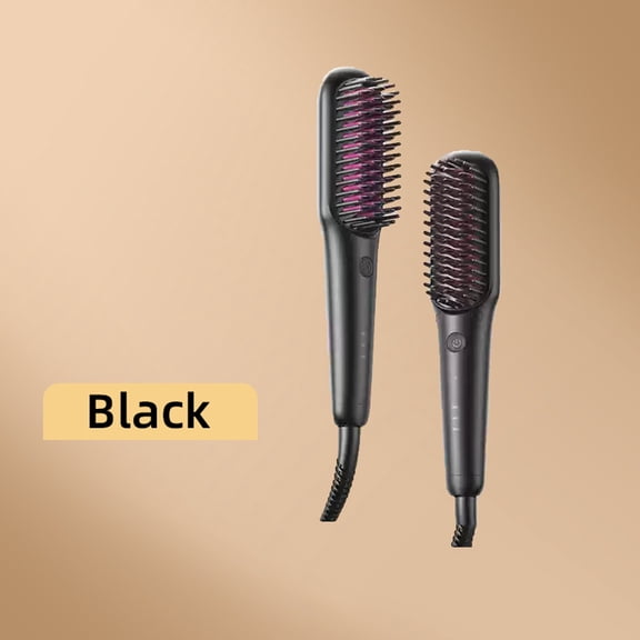 Negative ion straightening comb, 30 second fast heating anti scald ceramic coating upgrade - dual-use for straight and curly hair