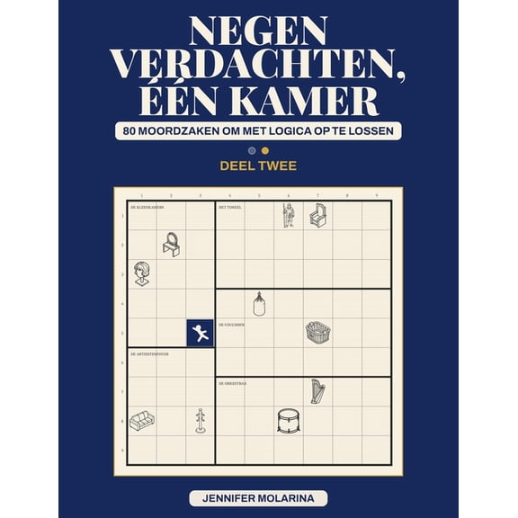 Negen Verdachten, n Kamer Negen verdachten, n kamer: Deel Twee: 80 nieuwe gellustreerde moordpuzzels, 9 x 9 raster, Book 2, (Paperback)