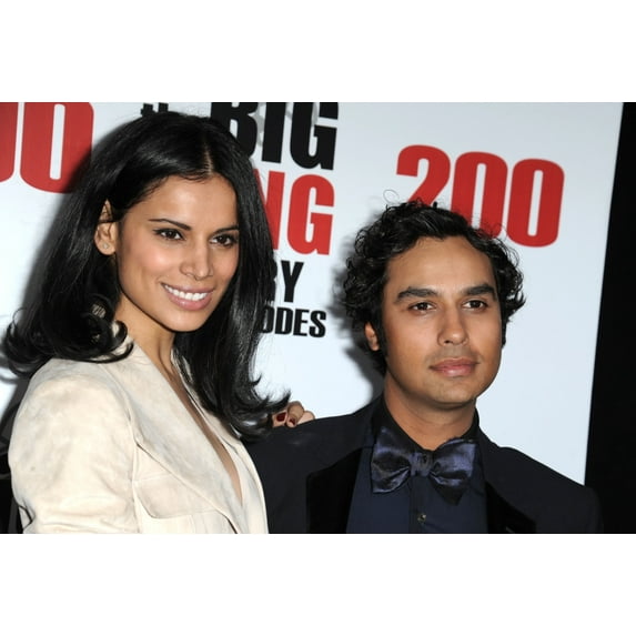 Neha Kapur Kunal Nayyar At Arrivals For The Big Bang Theory 200Th Episode Party Vibiana Los Angeles Ca February 20