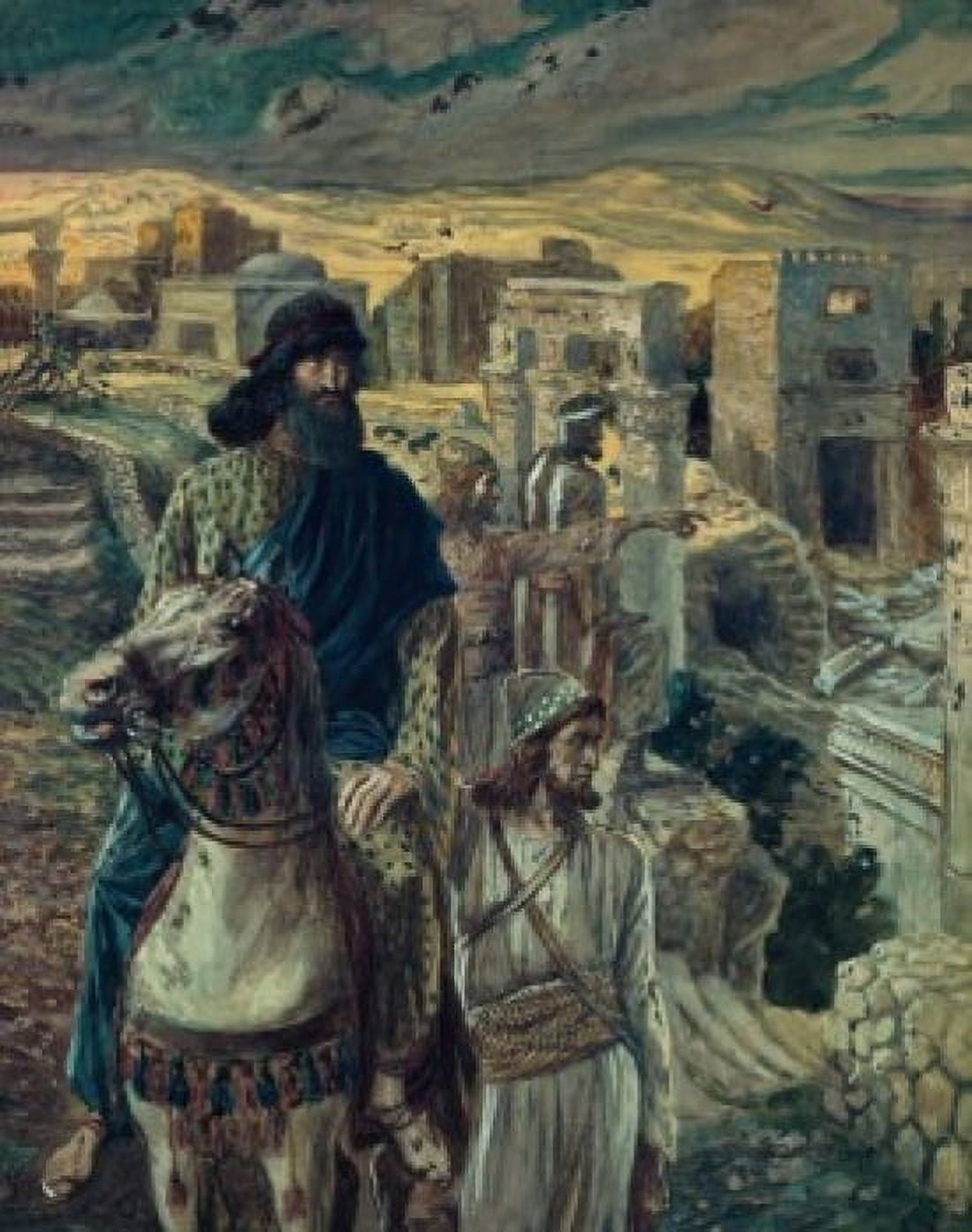 Nehemiah Looks on the Ruins of Jerusalem James Tissot (1836-1902French) Jewish Museum New York Canvas Art - James Tissot (24 x 36)