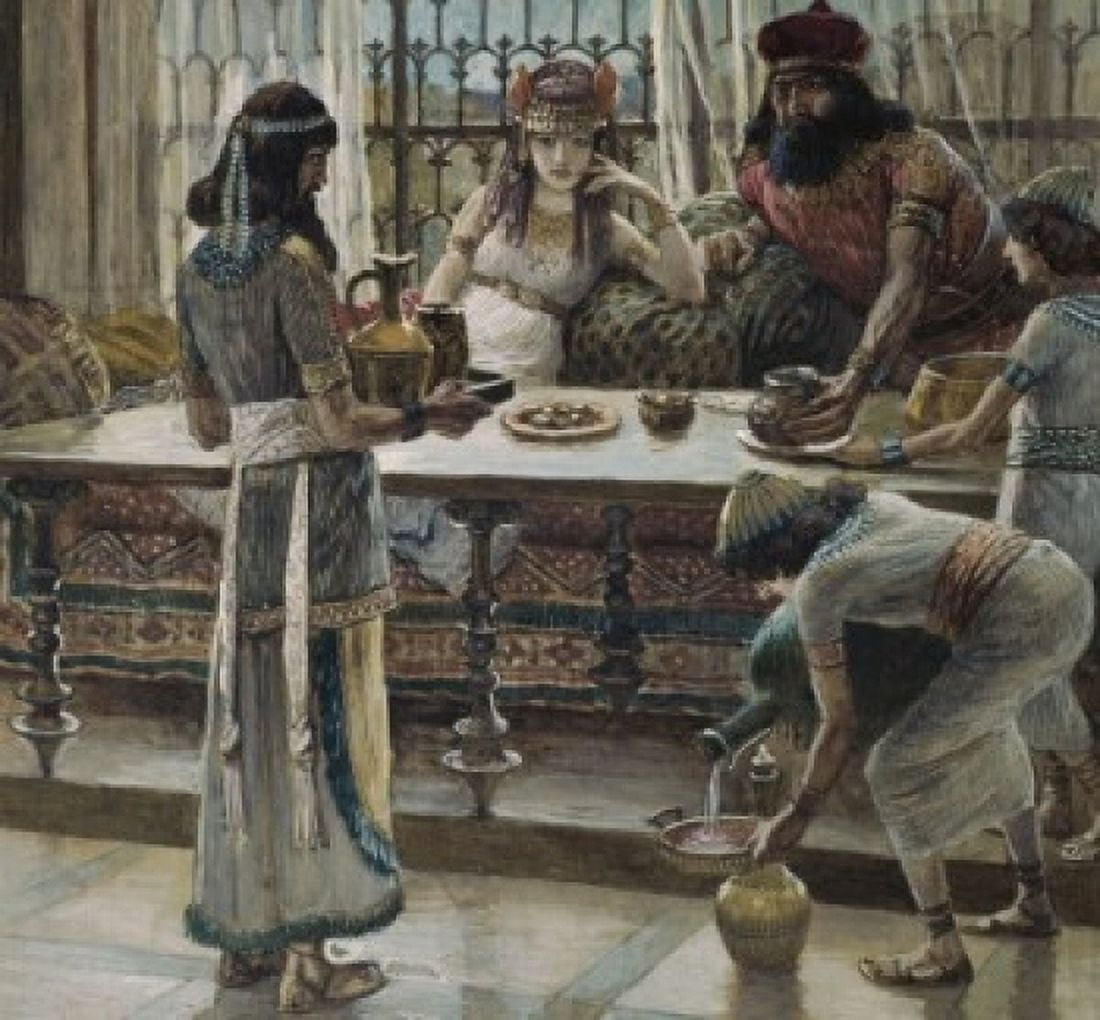 Nehemiah and the King James Tissot (1836-1902French) Watercolor on paper Jewish Museum New York Canvas Art - James Tissot (24 x 36)