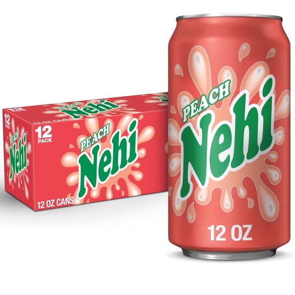 Nehi Caffeine Free Peach Soda Pop, 12 fl oz, 12 Pack Cans