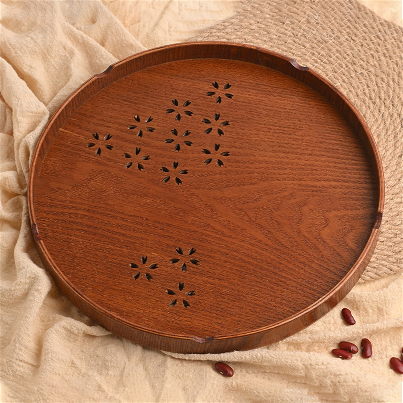 Nehiwhazk Deluxe Wooden Japanese Tea Tray Aesthetic Home Breakfast