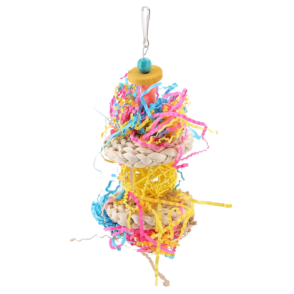 View of Nehlobo Bird Sepak Takraw Toys Parrot Beak Grinding Cages Foraging Bite ...