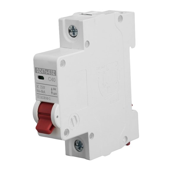 Nehlobo Circuit Breaker 1P DC 250V MCB 40A DIN Rail Mount Protection Switch 6000A Breaking Capacity