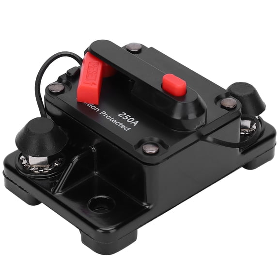 Nehlobo Circuit Breaker Auto Reset Fuse Holder Copper Waterproof Automatic Switch Red DC1242V