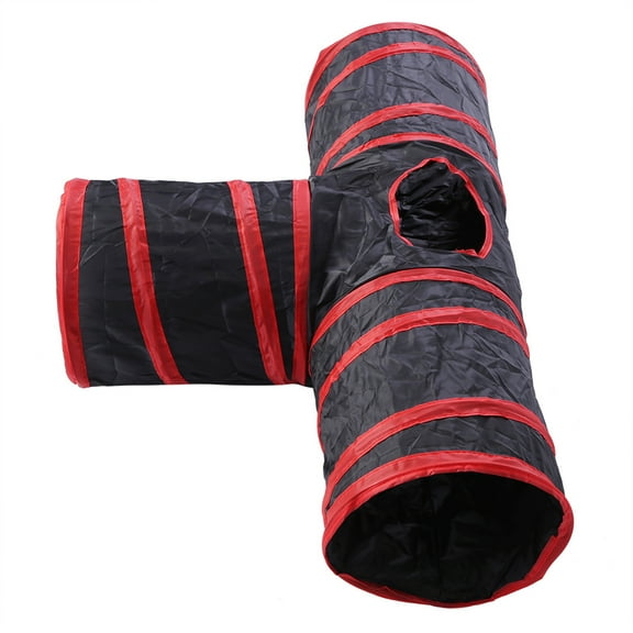 Nehlobo Foldable 3 Way Cat Play Tunnel Toy Indoor Outdoor Pet Interactive Training Toy 03#