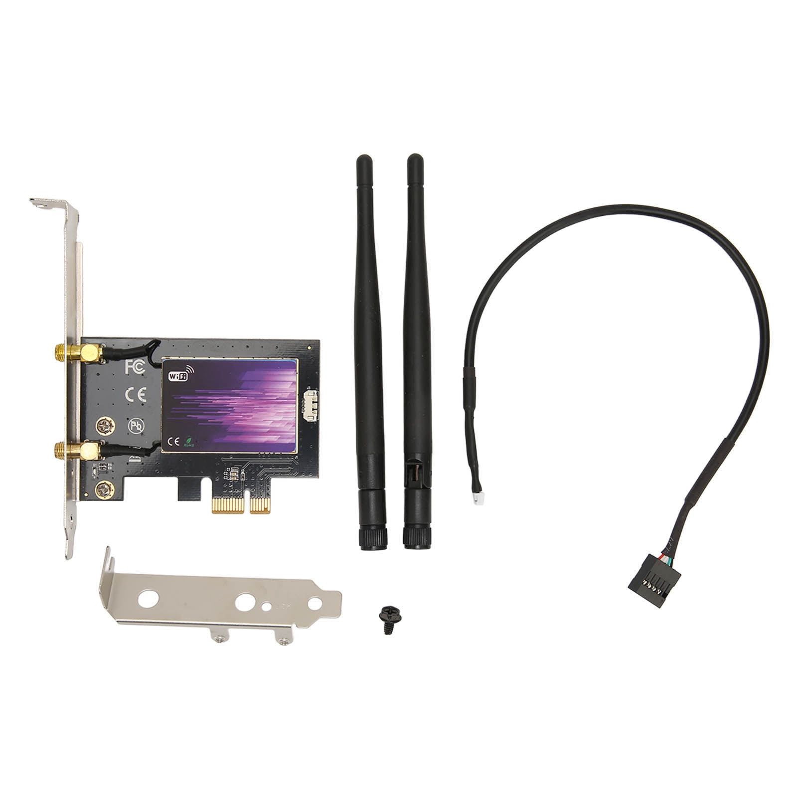 Nehlobo WiFi 6 PCIE Wireless Network Adapter 3000Mbps Triple Band 2.4G 5.8G 6E PCIE WiFi 6E Adapter Card for Gaming Streaming