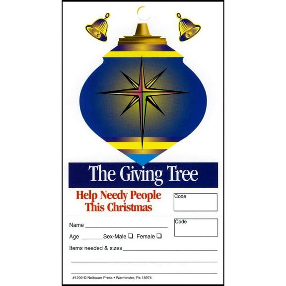 Neibauer Press Giving Tree Christmas Tags Pkg of 100