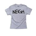 thumbnail image 1 of Neigh - Simple Trendy Equestrian Horse Love Boy's Cotton Youth Grey T-Shirt, 1 of 2